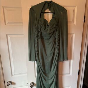 Elegant Green Evening Dress